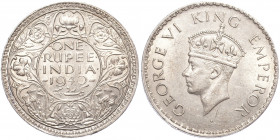 British India 1 Rupee 1940 C
КМ# 556; Silver 11.60 g.; Mint luster; AUNC