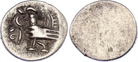 Cambodia 1/8 Tikal 1847 (ND)
KM# 32.1; Small circle at left; Silver; Norodom I; XF
