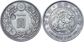 Japan 1 Yen 1891
KM# A25.3; Silver 26.72 g.; XF