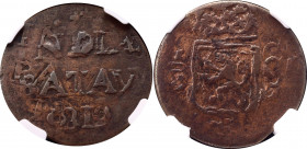 Netherlands East Indies 1/2 Stuiver 1819 Doubled Struck NGC XF
KM# 283; Copper; Willem I; NGC XF Details, Cleaned