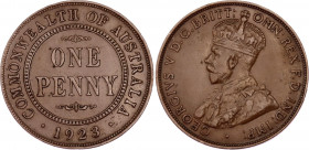 Australia 1 Penny 1923
KM# 23; Bronze; XF+