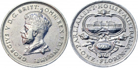 Australia 1 Florin 1927 (m) Commemorative Issue
KM# 31; Silver 11.26 g.; George V; Opening of Parliament House, Canberra; Mint: Melbourne; XF