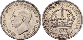Australia 1 Crown 1937
KM# 34; Coronation of King George VI; XF