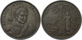 New Zealand Token 1 Penny 1857
KM# Tn49; Copper 12.04 g.; XF