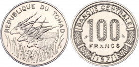 Chad 100 Francs 1971
KM# 2; Nickel; UNC