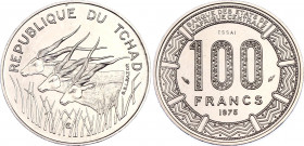 Chad 100 Francs 1975 Essai
KM# E5; Mintage 1.700 pcs; UNC