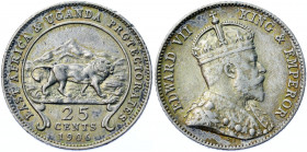 East Africa 25 Cents 1906
KM# 3, Schön# 7; Silver 2.90g; XF