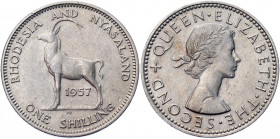 Rhodesia 1 Shilling 1957
KM# 5; Copper-Nickel 5.56 g.; AUNC