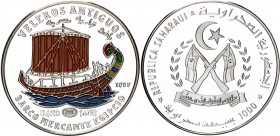 Sahrawi Arab Democratic Republic 1000 Pesetas 1997
KM# 59; Silver, Proof; Ancient Egyptian Ship