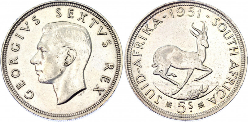 South Africa 5 Shillings 1951
KM# 40.2; Silver; George VI; AUNC