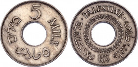 Palestine 5 Mils 1927
KM# 3; AUNC