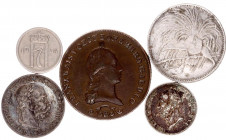 World Nice Lot of 5 Coins 1812 - 1954
With Silver; Various Countries, Dates & Denominations