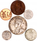 World Nice Lot of 6 Coins 1829 - 1964
With Silver; Various Countries, Dates & Denominations