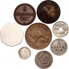 World Lot of 8 Coins 1835 - 1959
With Silver; Various Countries, Dates & Denominations