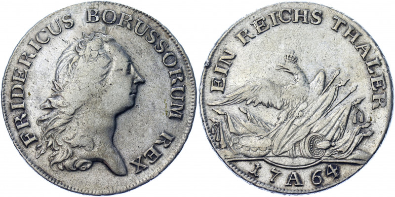 German States Prussia 1 Taler 1764 A
KM# 306; Olding# 69d; Dav. 2586; Silver 21...