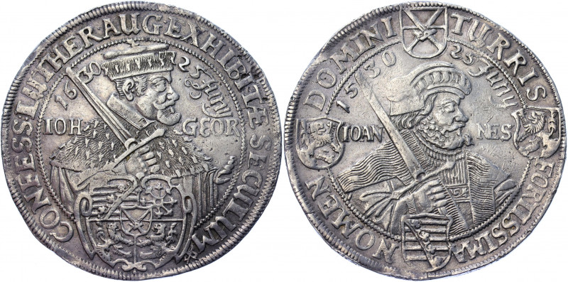 German States Saxony-Albertine 1 Taler 1630 
KM# 412; Dav. 7605A; Silver 29.04g...