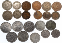 Germany - Empire Lot of 22 Coins 1875 - 1935
Various Metals, Dates & Denominations; F- AUNC