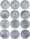 Germany - Empire 6 x 1 Pfennig 1917
KM# 24; AKS# 22; J. 300; Aluminum; Wilhelm II; Mints: A, D, E, F, G, J; XF-UNC