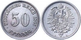 Germany - Empire 50 Pfennig 1875 A
KM# 6; AKS# 3; J. 7; Silver 2.75 g.; Wilhelm I; Mint: Berlin; XF-AUNC