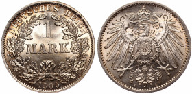 Germany - Empire 1 Mark 1905 A
KM# 14; Silver 5.55g; Mint Berlin; Mint Luster; UNC/BUNC