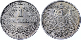 Germany - Empire 1 Mark 1915 D
KM# 14; AKS# 2; J. 17; Silver 5.54 g.; Wilhelm II; Mint: Munich; UNC Luster