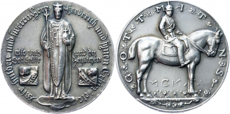 Germany - Empire Brandenburg-Prussia Silver Medal "500th Anniversary of Rule by ...