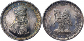 Germany - Empire Prussia Silver Medal Wilhelm I Centenary 1897
Silver 18.34 g., 33.5 mm.; by Lauer; Wilhelm II; Centenary of Birth of Wilhelm I; Proo...