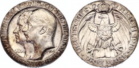 Germany - Empire Prussia 3 Mark 1910 A
KM# 530; Silver; University of Berlin; Wilhelm II; UNC-
