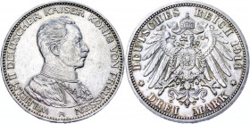 Germany - Empire Prussia 3 Mark 1914 A
KM# 558; J. 113; Silver 16.65 g.; Wilhelm II; Mint: Berlin; AUNC-UNC