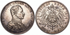Germany - Empire Prussia 3 Mark 1914 А
КМ# 1005; Silver 16,65 g.; Mint lustre; UNC