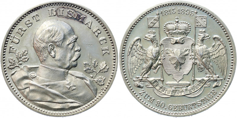 Germany - Empire Silver Medal "80th Birthday of Otto von Bismarck" 1895
Bennert...