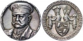 Germany - Empire Silver Medal "General Field Marshal von Hindenburg" 1914 (ND)
Zetzmann 6010; Silver 18.11 g., 34 mm; by Eue/Grünthal; Obv: Half-left...