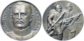 Germany - Empire Silver Medal "General Alexander von Linsingen" 1915
Zetzmann 4091; Silver 17.85 g., 34 mm; by Eue/Ball; Obv: Front half-length portr...