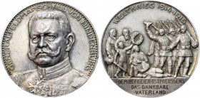 Germany - Empire Silver Medal "General Field Marshall Paul von Hindenburg" 1915
Zetzmann 4082; Silver 18.35 g., 35 mm; by Oertel; The Liberation of E...