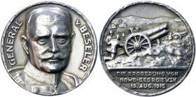Germany - Empire Silver Medal "General v. Beseler" 1915
Zetzmann 4110; Silver 17.36 g., 34 mm; by Eue/Ball; General v. Beseler - Russian Surrender at...