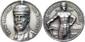 Germany - Empire Silver Medal "Prinz Leopold von Bayern" 1915
Zetzmann 4097; Silver 15.94 g., 34 mm; by Eue/Ball; Medal for the Capture of Warsaw; Ob...