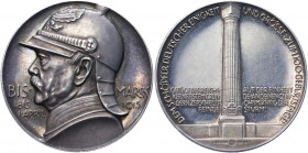 Germany - Empire Silver Medal "The 100th Birthday of Otto von Bismarck" 1915
Zetzmann 2136; Silver 17.44 g., 33.5 mm; by D. Hoppe for Lauer; Obv: Hel...
