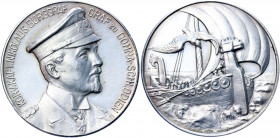 Germany - Empire Silver Medal "Captain Nikolaus Burggraf" 1917 (ND) RR
Zetzmann 4154 (RR); Silver 17.25 g., 33.5 mm; by Wrede/Lauer; Obv: Half-length...