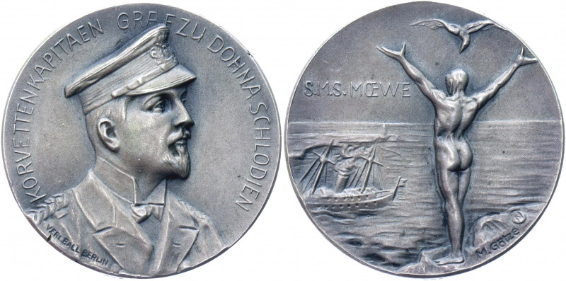 Germany - Empire Silver Medal "Captain of the auxiliary cruiser "Möwe" Graf zu D...