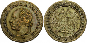 Germany - Empire Nürnberg Spiel & Rechenpfennig Gambling Token (ND)
Brass 2.13 g.; AUNC