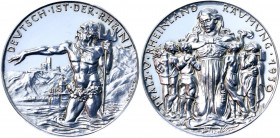 Germany - Weimar Republic Silver Medal "The End of the Occupation of the Rhineland" 1930
Kienast 450; Silver 19.90 g., 36 mm; by Karl Goetz; Obv: Nep...