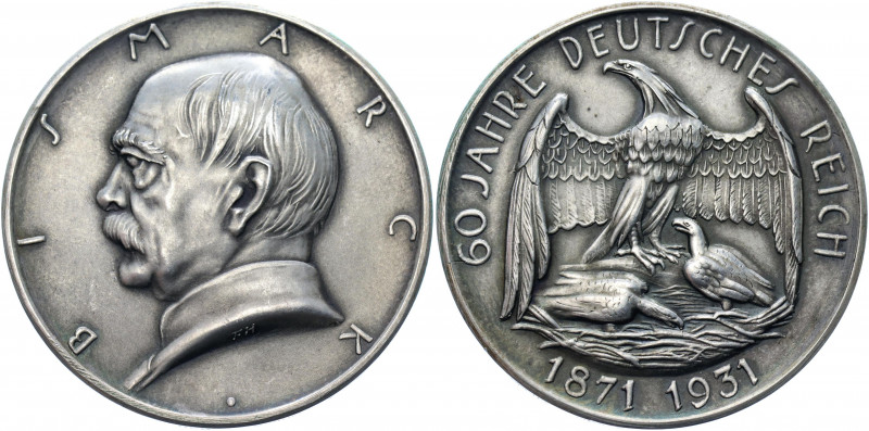 Germany - Weimar Republic Silver Medal "60th Anniversary of the German Empire" 1...