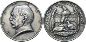 Germany - Weimar Republic Silver Medal "60th Anniversary of the German Empire" 1931
Arnold 250; Silver 18.62 g., 35 mm; by Hörnlein; Obv: BISMARCK. B...