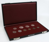 Germany Set of 10 Coins 1933 - 1945
Full denominatoin set of third reich; Set contains 2 Reichsmark Luther & Schiller; With Silver; With Box & Certif...