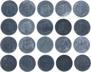 Germany - Third Reich 10 x 1 Reichspfennig 1940 - 1943
KM# 97; AKS# 59; J. 369; Zinc; XF-AUNC