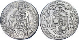 Austria Salzburg 15 Kreuzer 1681
KM# 230; Silver 6.22g.; Maximilian Gandolph; XF