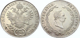 Austria 20 Kreuzer 1827 A (+VIDEO)
KM# 2144; Silver; Franz I; UNC