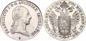 Austria 1 Taler 1819 C
KM# 2162; Silver, Franz I; Prague Mint. UNC with cleaning around portrait. Rare coin.
