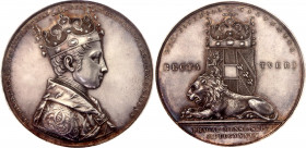 Austria Silver Medal for Coronation of Bohemian King Ferdinand I in Prague 1836 NGC MS 60
Wurzb# 2025; Slver; I. D. Boehm. F