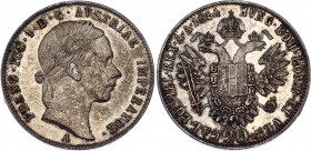 Austria 20 Kreuzer 1854 A
KM# 2211; Silver; Franz Joseph I; UNC